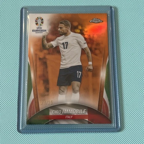 Ciro Immobile 2024 Topps Chrome Orange Refractor /25