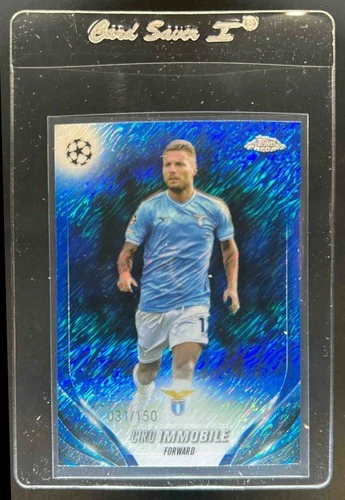 Ciro Immobile 2024 Topps Chrome UEFA Blue Shimmer Refractor /150