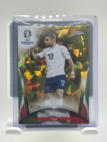 Ciro Immobile 2024 Topps Chrome UEFA Euro Gold /50