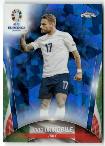 Ciro Immobile 2024 Topps Chrome UEFA Euro Sapphire