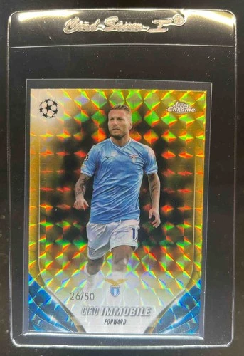 Ciro Immobile 2023 Topps Chrome UEFA Gold Geometric Refractor /50