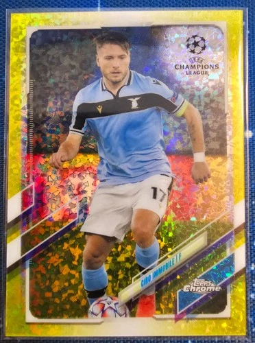 Ciro Immobile 2021 Topps Chrome Yellow Mini Diamond /299