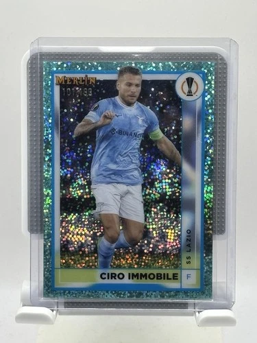 Ciro Immobile 2022 Topps Merlin Chrome Aqua Speckle /199