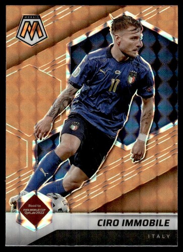Ciro Immobile 2021 Panini Mosaic Orange Fluorescent Prizm