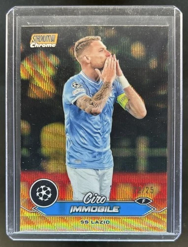 Ciro Immobile 2024 Topps Stadium Club Chrome Orange Wave Refractor /25