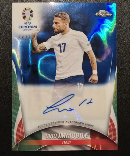 Ciro Immobile 2024 Panini Topps Cromo UEFA Euro 2024 Azul Lava /75