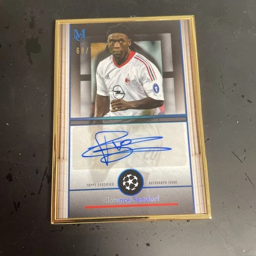 Clarence Seedorf 2024 Topps Museum Gold Frame Sapphire /75
