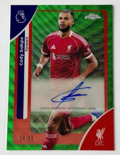 Cody Gakpo 2025 Topps Chrome Green Wave /99