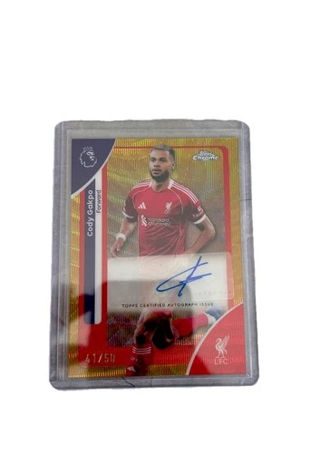 Cody Gakpo 2026 Topps Chrome Premier League Gold /50