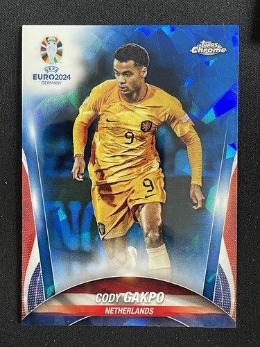 Cody Gakpo 2024 Topps Chrome UEFA Euro Zaffiro