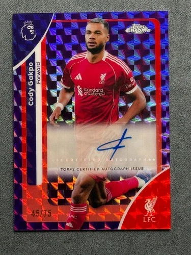 Cody Gakpo 2026 Topps Cromo Premier League 45/75