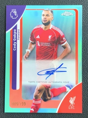 Cody Gakpo 2025 Topps Cromo Premier League Aqua Refractor /199