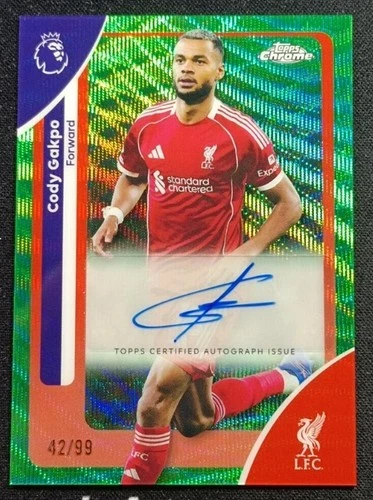 Cody Gakpo 2025 Topps Cromo Premier League Onda Verde /99