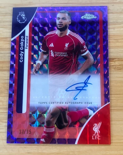Cody Gakpo 2026 Topps Cromo Premier League Purple Geometric /75
