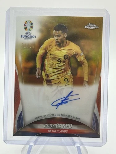 Cody Gakpo 2024 Topps Cromo UEFA Euro Gold Refractor