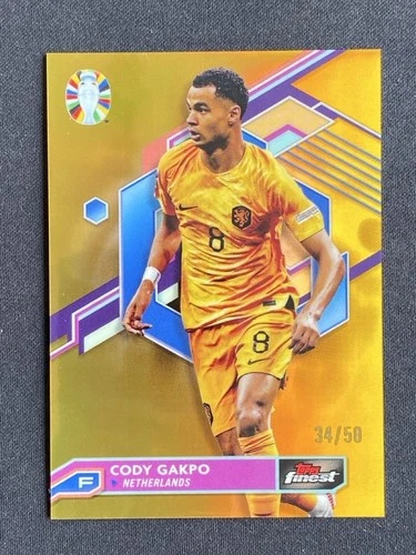 Cody Gakpo 2023 Topps Finest Gold Refractor /50