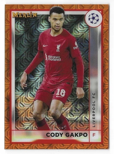 Cody Gakpo 2022 Topps Merlin Chrome Orange Refractor /25