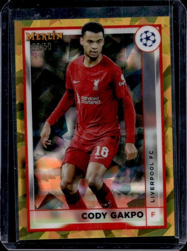 Cody Gakpo 2023 Topps Merlin Chrome UEFA Gold Atomic Refractor /50