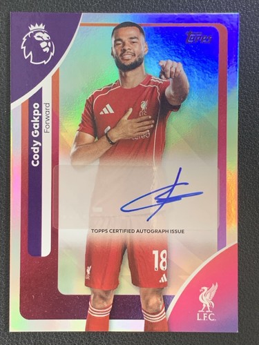 Cody Gakpo 2025 Topps Premier League Rainbow Foil #AC-CG