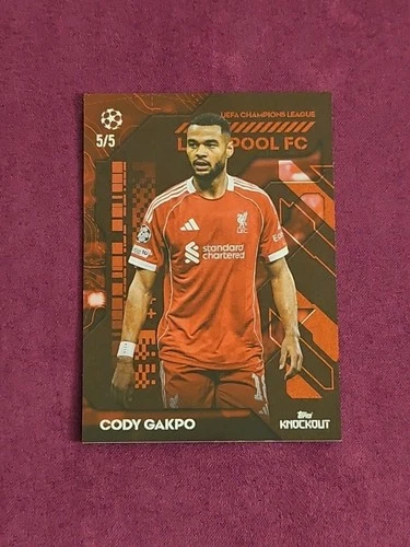 Cody Gakpo 2025 Topps UCC Knockout Red Refractor /5
