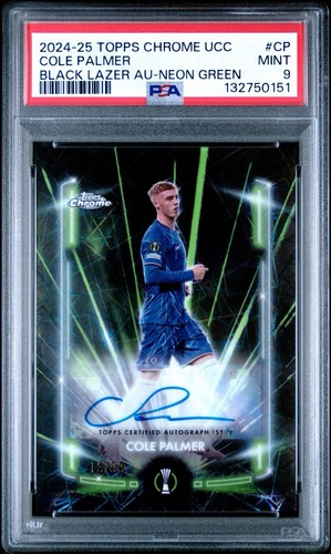 Cole Palmer 2024 Topps Chrome Black Laser Green /99