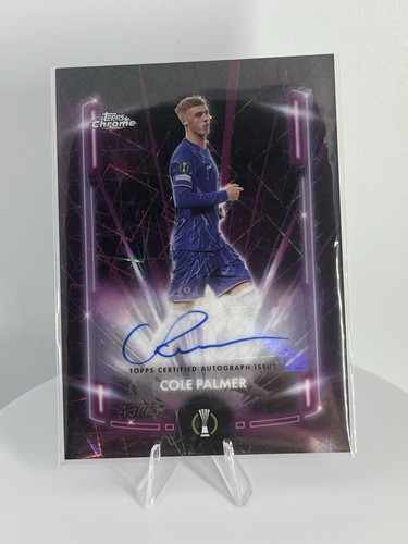Cole Palmer 2024 Topps Chrome Black Laser Purple /75