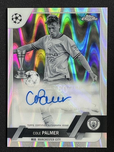 Cole Palmer 2023 Topps Chrome Black White Raywave