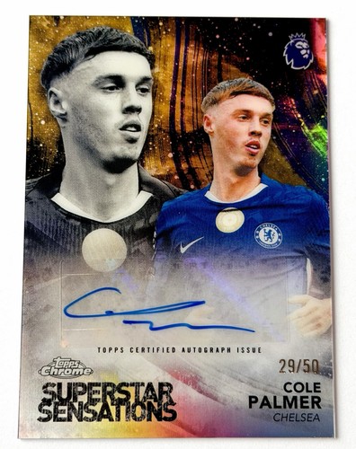 Cole Palmer 2025 Topps Chrome Gold /50