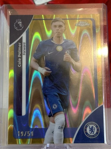 Cole Palmer 2026 Topps Chrome Gold RayWave Refractor /50