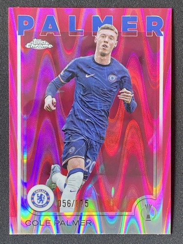 Cole Palmer 2024 Topps Chrome Neon Pink Raywave Refractor /175