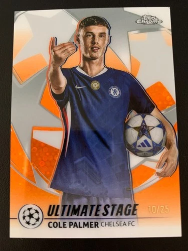 Cole Palmer 2025 Panini Chrome Orange Refractor 10/25
