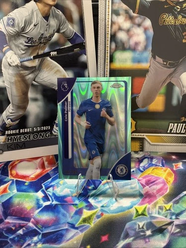 Cole Palmer 2026 Topps Chrome Premier League Aqua RayWave