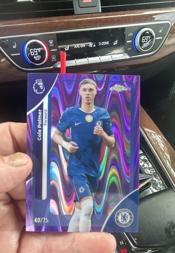 Cole Palmer 2025 Topps Chrome Purple Wave Refractor /75