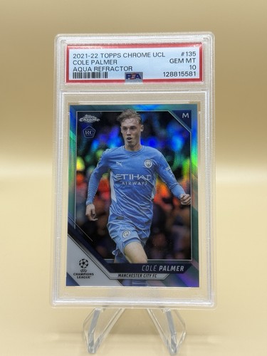 Cole Palmer 2021 Topps Chrome UCL Aqua /199