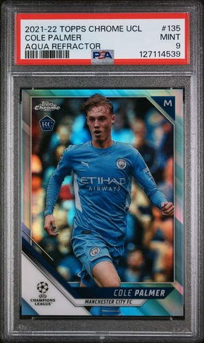 Cole Palmer 2021 Topps Chrome UCL Aqua Refractor /199
