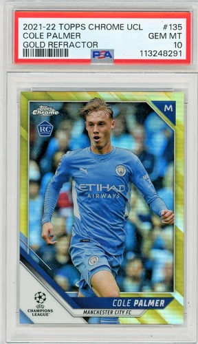 Cole Palmer 2021 Topps Chrome UCL Gold Refractor /50
