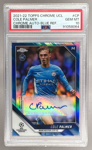 Cole Palmer 2021 Topps Chrome UEFA Blue /150