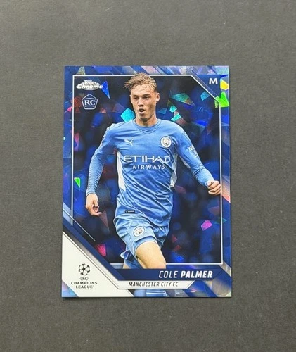 Cole Palmer 2021 Topps Chrome UEFA Blue Sapphire Refractor