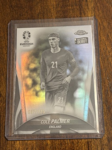 Cole Palmer 2024 Topps Chrome UEFA EURO Black and White /125