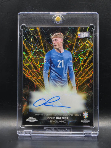 Cole Palmer 2024 Topps Chrome UEFA Euro Black Lazer Gold /50