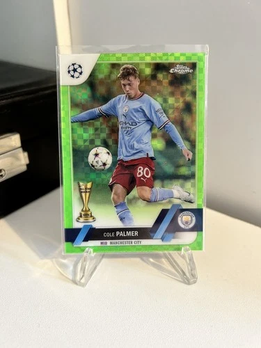 Cole Palmer 2023 Topps Chrome UEFA Neon Green X-Fractor /399