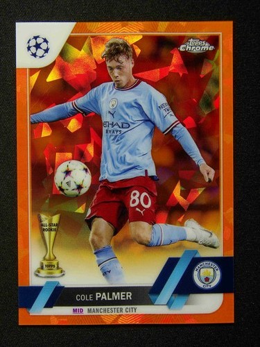 Cole Palmer 2023 Topps Chrome UEFA Orange Refractor /50