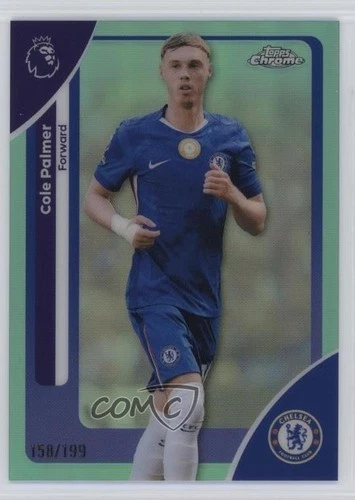 Cole Palmer 2025 Topps Cromo Premier League Aqua Refractor 158/199