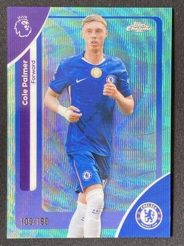 Cole Palmer 2026 Topps Cromo Premier League Aqua Wave /199