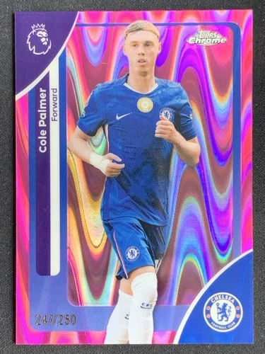Cole Palmer 2025 Topps Cromo Premier League Rosa RayWave /250