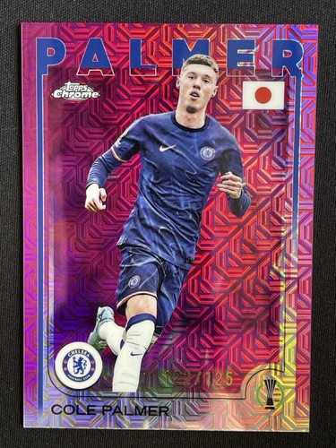 Cole Palmer 2024 Topps Cromo UCC Edición Japón Rosa Mojo /125