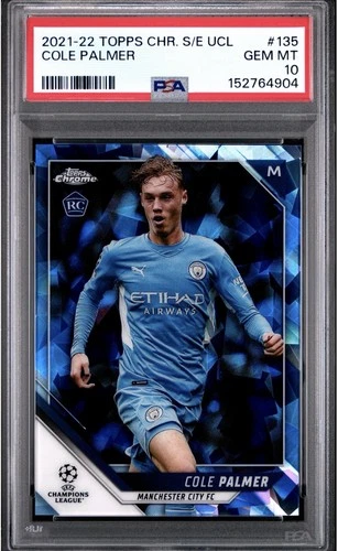 Cole Palmer 2021 Topps Cromo UCL Sapphire Blue #135