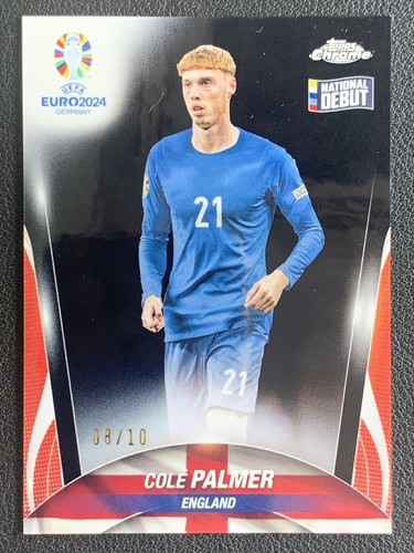 Cole Palmer 2024 Topps Cromo UEFA Euro Negro Refractor /10