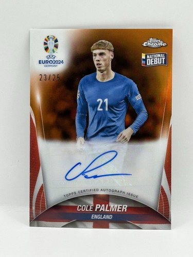 Cole Palmer 2024 Topps Cromo UEFA Euro True Orange /25