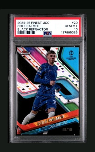 Cole Palmer 2024 Topps Finest Black Refractor /10